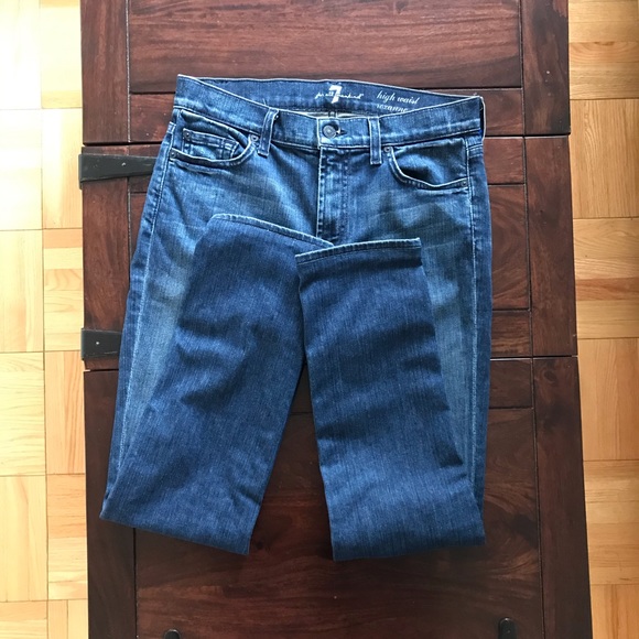 7 for all mankind dark blue jeans EUC. - Picture 2 of 4